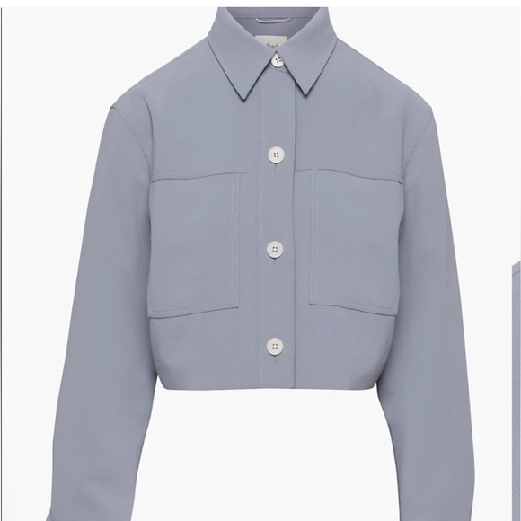 Wilfred Little Cropped Jacket Crepette Blue Size XXS - Picture 2 of 8